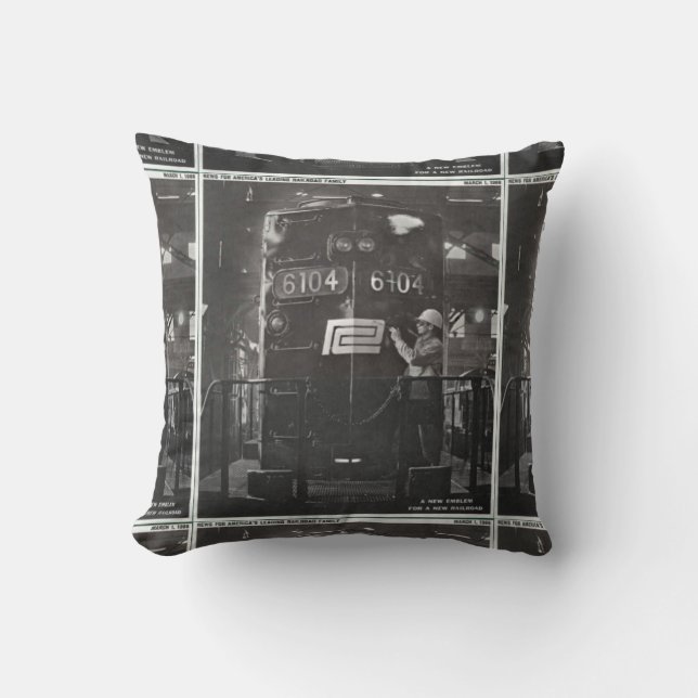The Birth of The Penn Central Railroad Cushion (Front)
