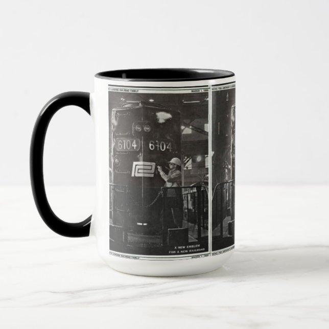 The Birth of The Penn Central Railroad Ringer Mug (Left)