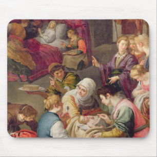 The Birth of the Virgin, 1640 (oil on canvas) Mouse Pad