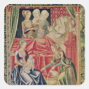 The Birth of the Virgin Square Sticker