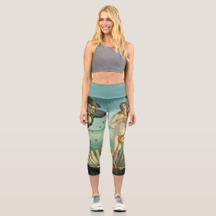 The Birth of Venus by Sandro Botticelli Capri Leggings
