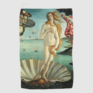 The Birth of Venus by Sandro Botticelli   Golf Towel