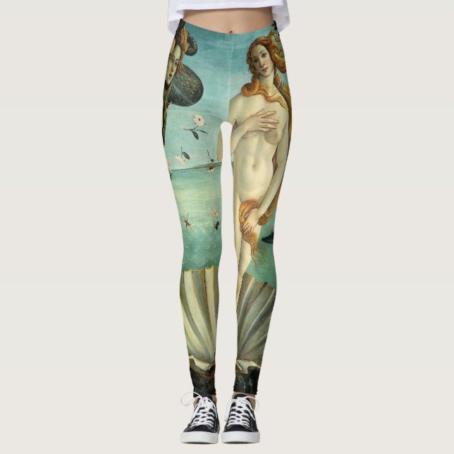 The Birth of Venus by Sandro Botticelli  Leggings (Front)
