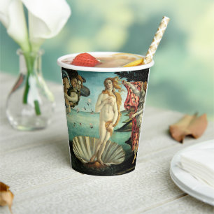 The Birth of Venus by Sandro Botticelli  Paper Cups