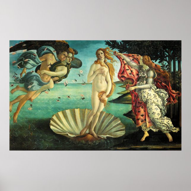 The Birth of Venus by Sandro Botticelli Poster (Front)