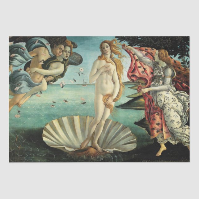 The Birth of Venus by Sandro Botticelli Tissue Paper (Front)
