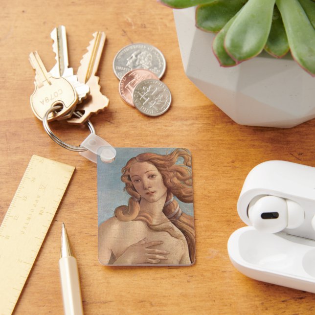 The Birth of Venus (detail) by Sandro Botticelli Key Ring (Desk)