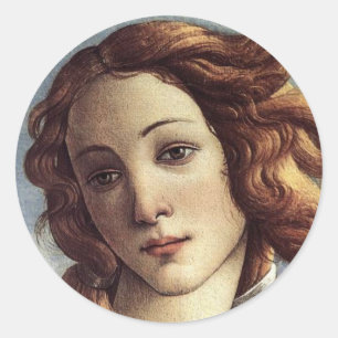 The Birth of Venus (detail) Classic Round Sticker