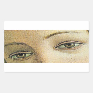 The Birth of Venus (detail of eyes) Rectangular Sticker
