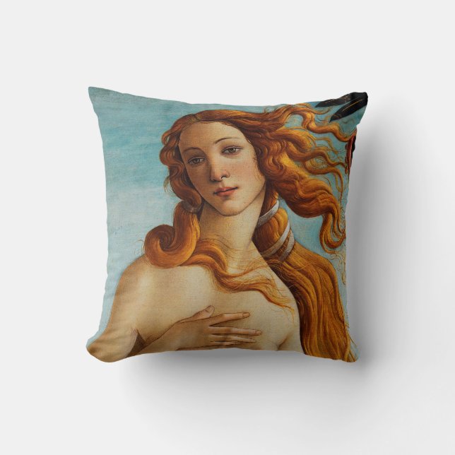 The Birth of Venus (detail), Sandro Botticelli Cushion (Front)