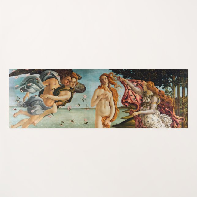 The Birth of Venus (detail), Sandro Botticelli Yoga Mat (Front (Horizontal))