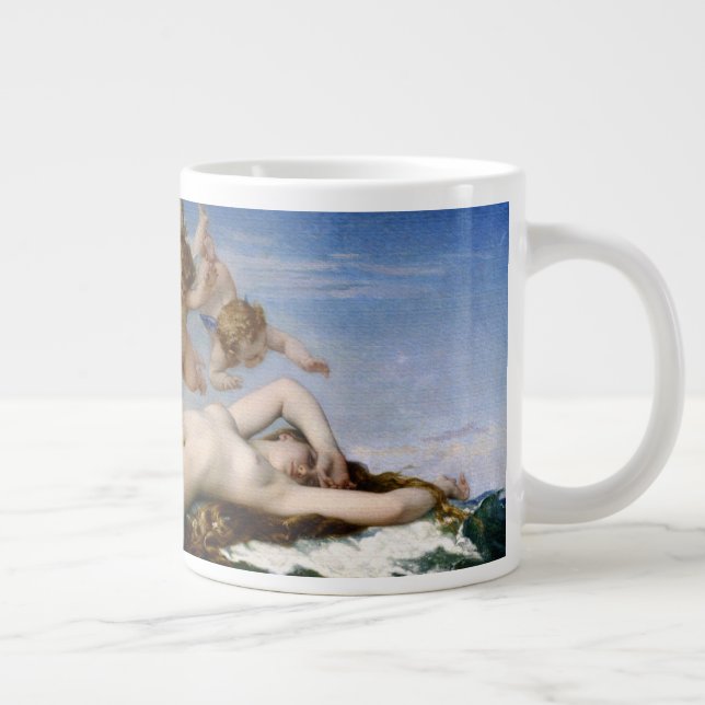 The Birth Of Venus Large Coffee Mug (Right)