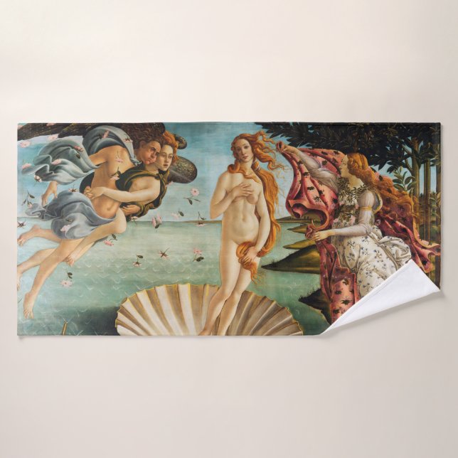 The Birth of Venus, Sandro Botticelli, 1485 Bath Towel (Bath Towel)