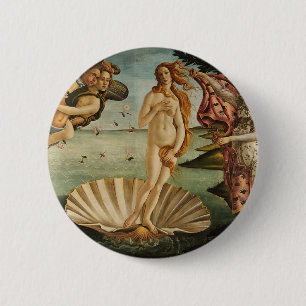 The Birth of Venus - Sandro Botticelli 6 Cm Round Badge