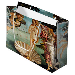 The Birth of Venus, Sandro Botticelli Large Gift Bag