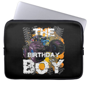 The Birthday Boy Monster Truck Matching Family Laptop Sleeve
