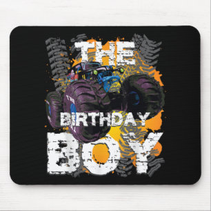The Birthday Boy Monster Truck Matching Family Mouse Pad