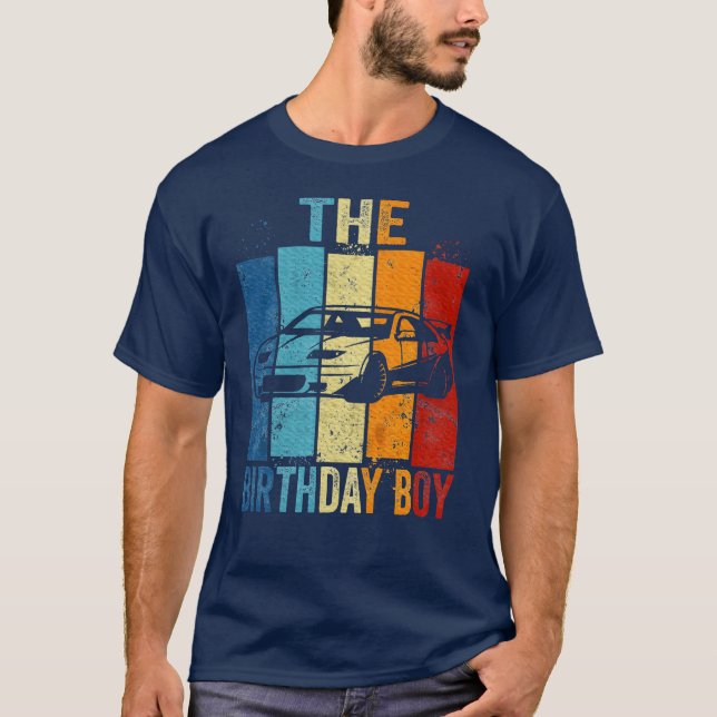 The Birthday Boy Race Car Birthday Racing Car frie T-Shirt (Front)