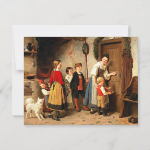 The Birthday Cake, fine art vintage painting Card