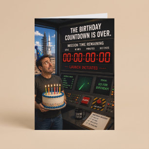 The Birthday Countdown Is Over Funny Birthday Card