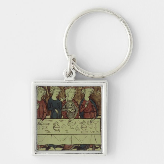The Birthday Feast of Nubien, King of Armenia Key Ring (Front)