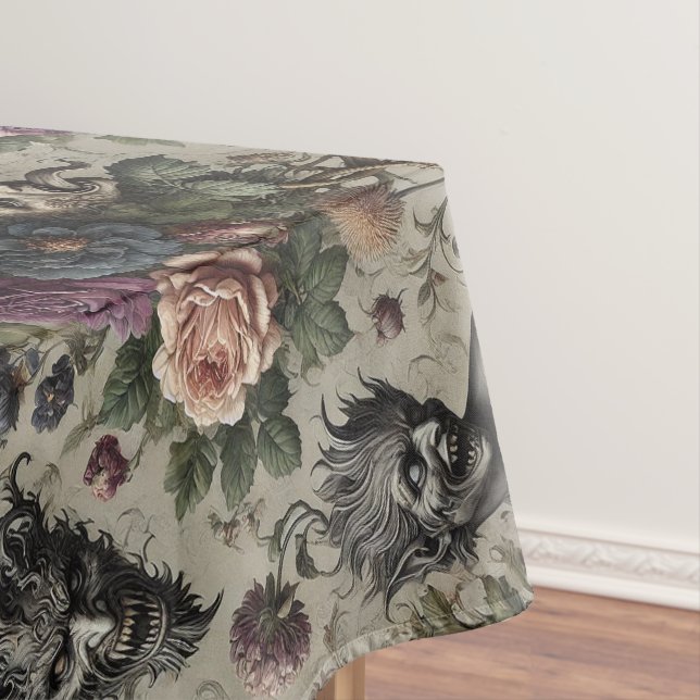 The Birthday Party – Gothic Large Pattern Tablecloth (In Situ)