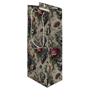 The Birthday Party – Gothic Victorian Floral Wine Gift Bag