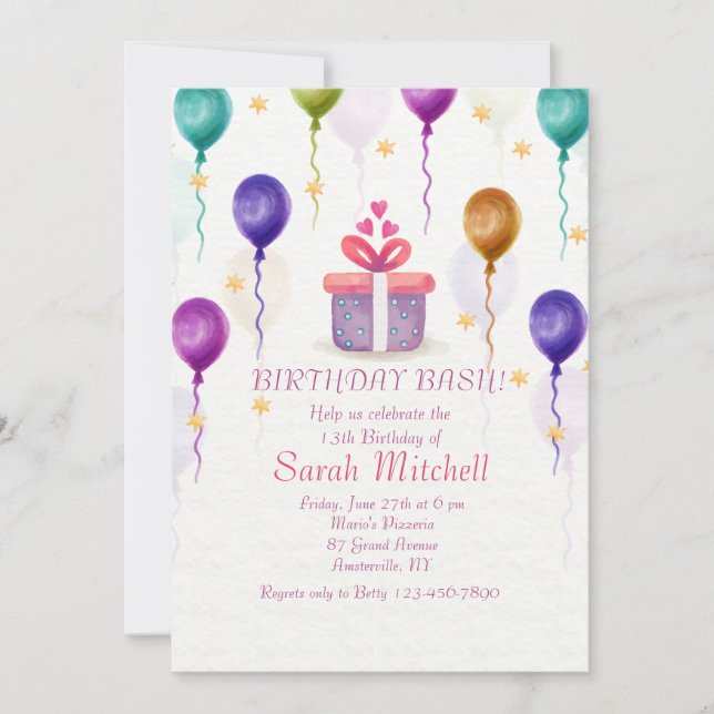 The Birthday Party Invitations (Front)