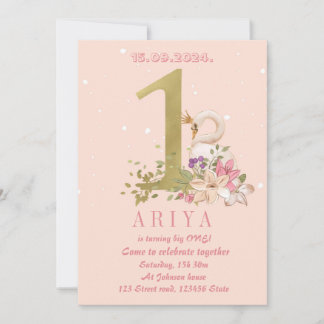 The birthday swan invitation