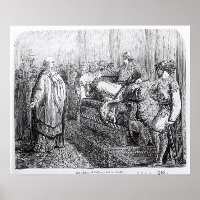 The Bishop of Salisbury before Saladin Poster (Front)