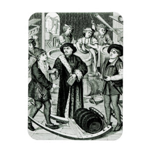 The Bishop of Tournai receiving the Tithe of Beer Magnet