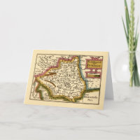 The Bishopprick of Durham County England Old Map