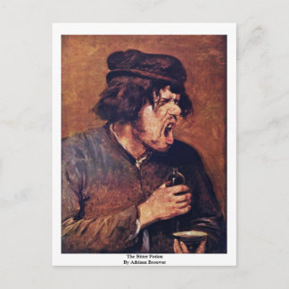 The Bitter Potion By Adriaen Brouwer Postcard