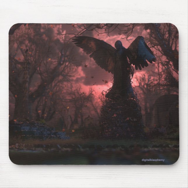 The Black Angel Mousepad (Front)