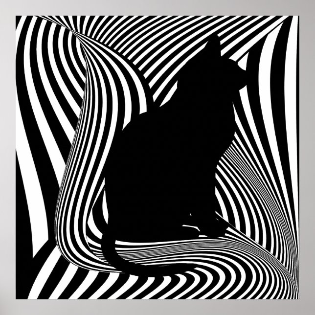 The Black Cat - Optical Art Studio Poster (Front)