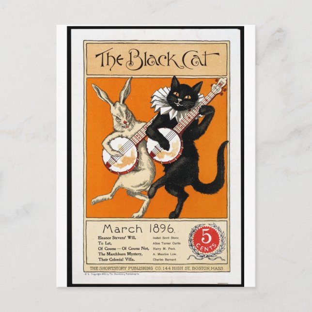 The black cat postcard (Front)