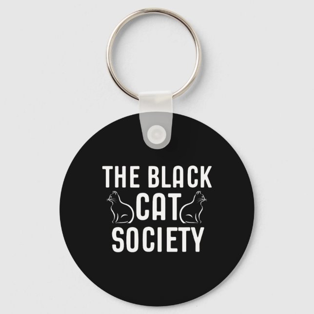 The Black Cat Society Gift Key Ring (Front)