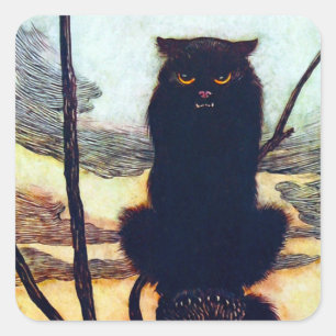The Black Cat Square Sticker