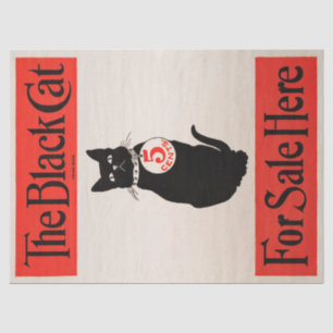 The Black Cat Vintage Decoupage Decoupaging Tissue Paper