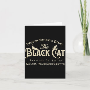 The Black Cat Witchy m Est 1626 Halloween Cat Card