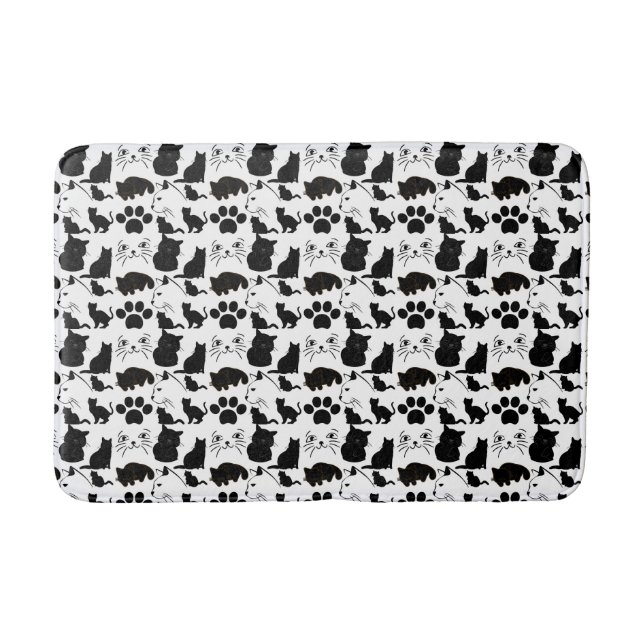 THE BLACK CATS PATTERNS       BATH MAT (Front)