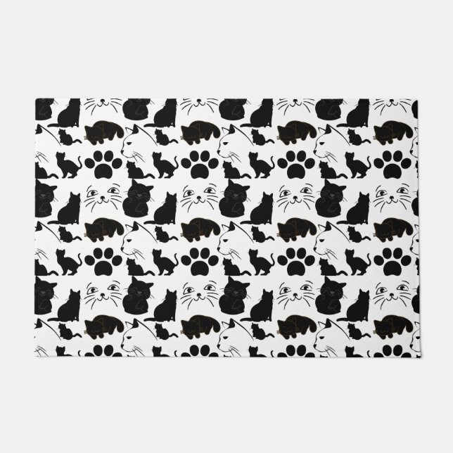 THE BLACK CATS PATTERNS  DOORMAT (Front)