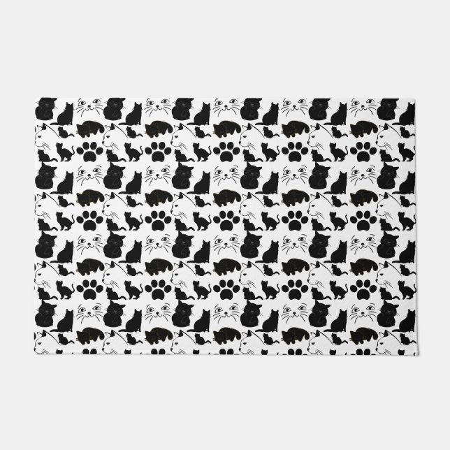 THE BLACK CATS PATTERNS      DOORMAT (Front)