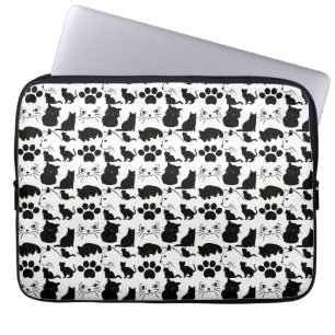 THE BLACK CATS PATTERNS LAPTOP SLEEVE