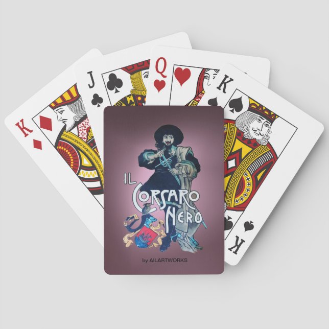 THE BLACK CORSAIR purple Playing Cards (Back)