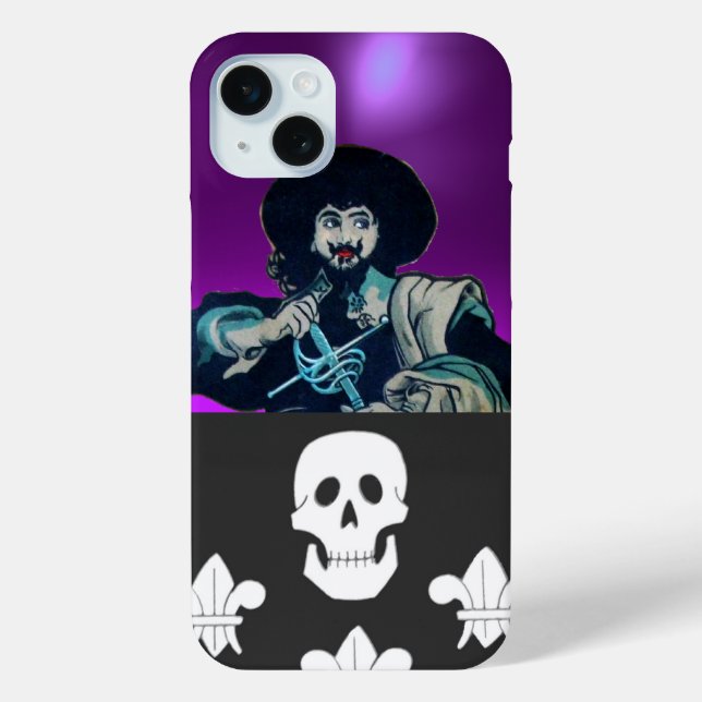 THE BLACK CORSAIR SKULL & FLEUR DE LIS Case-Mate iPhone CASE (Back)
