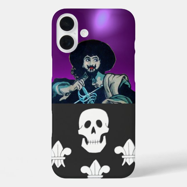 THE BLACK CORSAIR SKULL & FLEUR DE LIS Case-Mate iPhone CASE (Back)