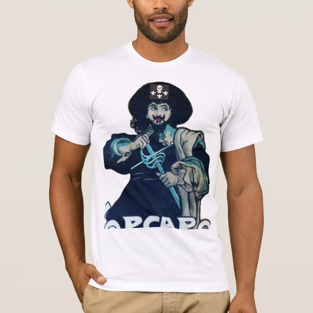 THE BLACK CORSAIR SKULL & FLEUR DE LIS T-Shirt (Front)