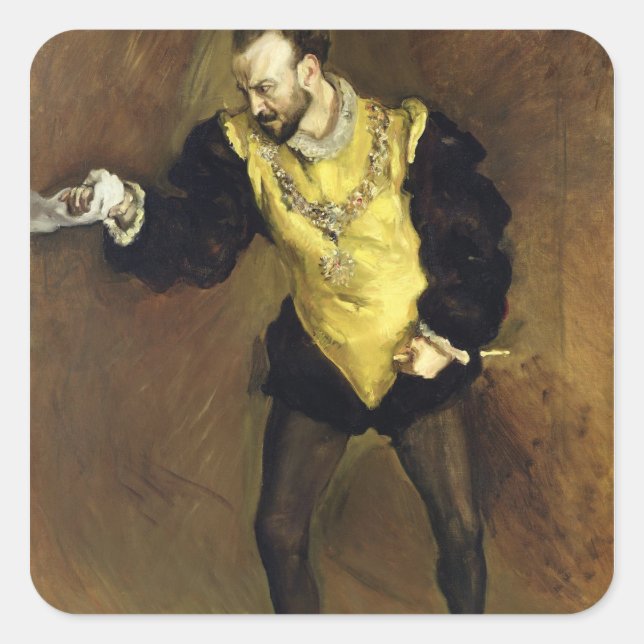 The 'Black D'Andrade', 1903 Square Sticker (Front)