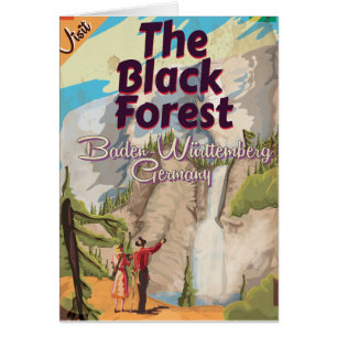 The Black Forest vintage Travel Poster.